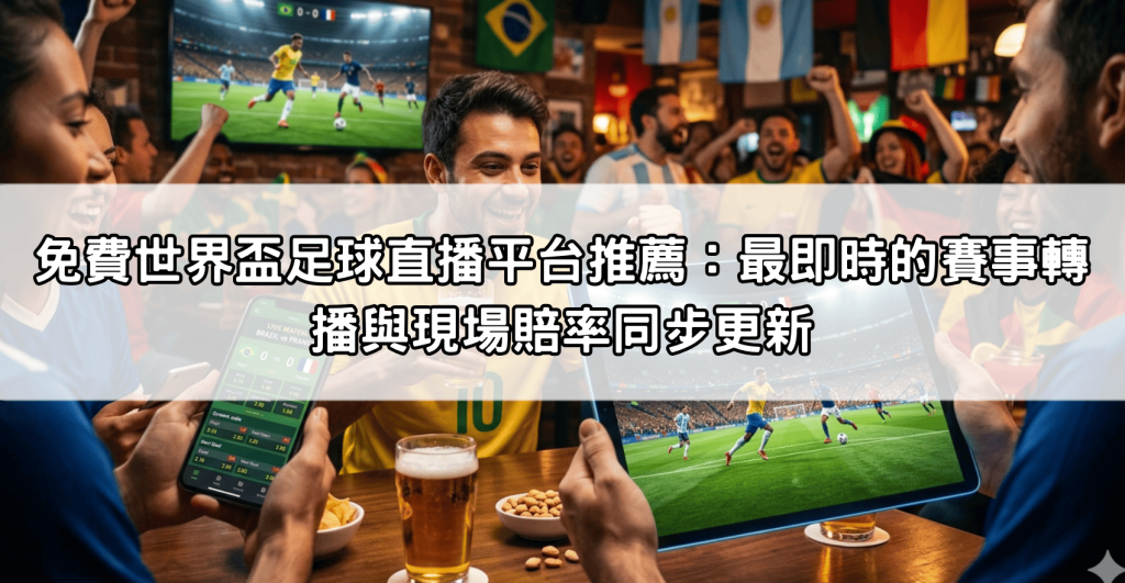 免費世界盃足球直播平台推薦：最即時的賽事轉播與現場賠率同步更新